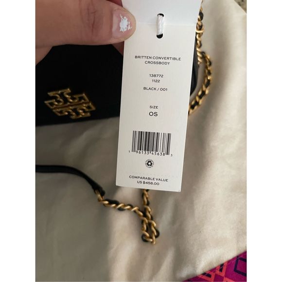 New Tory Burch Britten Convertible Crossbody Bag With Gold Hardware - Picture 3 of 11